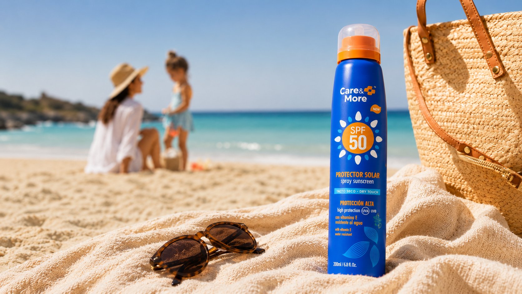 Care & More sunscreen on the beach