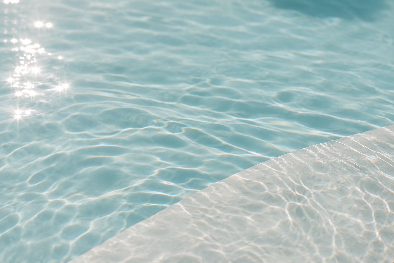 Sunlit pool water